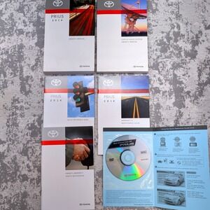 2014 Toyota Prius Owners Manual Set with Display Audio Guide and DVD OEM